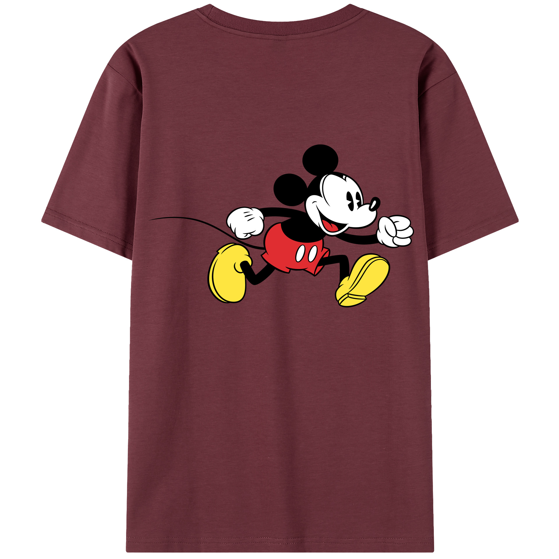 （画像用） ミッキーマウス Mickey Mouse 綿100％半袖Tシャツ（背面プリント）